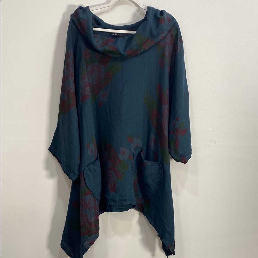 Floral Blue Women's Top